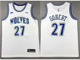 Minnesota Timberwolves #27 Rudy Gobert 2023-24 White Classic Edition Swingman Jersey