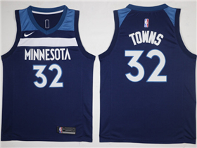 Minnesota Timberwolves #32 Karl-Anthony Towns Navy Swingman Jersey