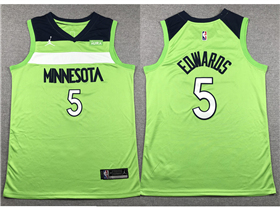 Minnesota Timberwolves #5 Anthony Edwards Green Statement Swingman Jersey