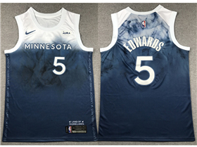 Minnesota Timberwolves #5 Anthony Edwards 2023-24 Blue City Edition Swingman Jersey