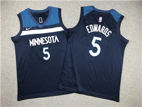 Minnesota Timberwolves #5 Anthony Edwards Youth Navy Swingman Jersey