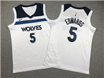 Minnesota Timberwolves #5 Anthony Edwards Youth White Swingman Jersey