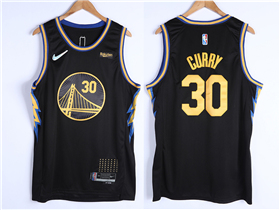 Golden State Warriors #30 Stephen Curry 2021-22 Black City Edition Swingman Jersey