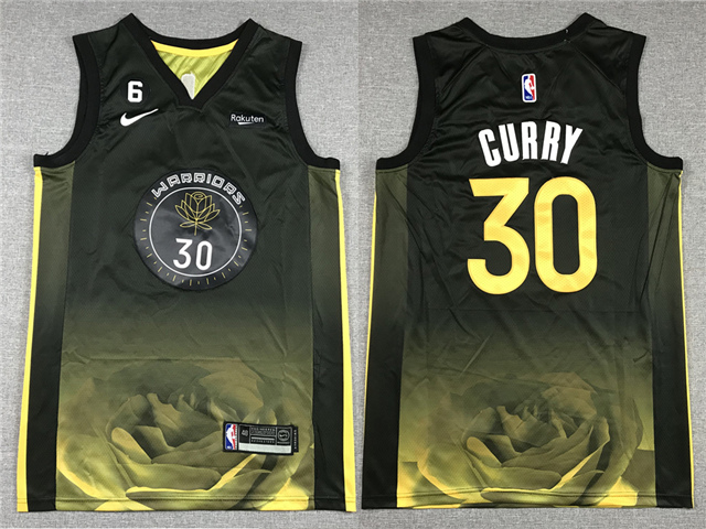 Golden State Warriors 30 Stephen Curry 2022 23 Black City Edition Swingman Jersey Tte Trading 6355