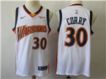 Golden State Warriors #30 Stephen Curry Throwback White Swingman Jersey