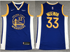 Golden State Warriors #33 James Wiseman Blue Swingman Jersey