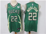 Milwaukee Bucks #22 Khris Middleton 2020-21 Green Earned Edition Swingman Jersey