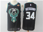 Milwaukee Bucks #34 Giannis Antetokounmpo Black Swingman Jersey