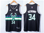 Milwaukee Bucks #34 Giannis Antetokounmpo 2020-21 Black Statement Swingman Jersey