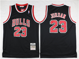 Chicago Bulls #23 Michael Jordan 1997-98 Black Hardwood Classics Jersey