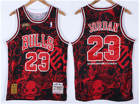 Chicago Bulls x Hebru Brantley #23 Michael Jordan Black 1995-96 Hardwood Classics Jersey