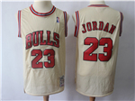 Chicago Bulls #23 Michael Jordan Gold Hardwood Classics Jersey