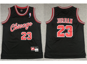 Chicago Bulls #23 Michael Jordan Youth Throwback Black Jersey