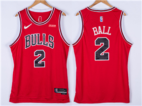 Chicago Bulls #2 Lonzo Ball Red Swingman Jersey