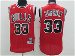 Chicago Bulls #33 Scottie Pippen Red Hardwood Classics Jersey