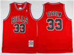 Chicago Bulls #33 Scottie Pippen 1997-98 Red Hardwood Classics Jersey