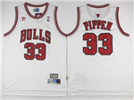 Chicago Bulls #33 Scottie Pippen White Hardwood Classics Jersey