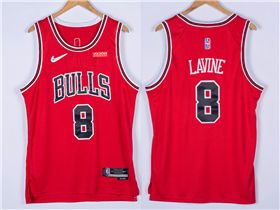 Chicago Bulls #8 Zach LaVine Red Swingman Jersey