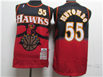 Atlanta Hawks #55 Dikembe Mutombo Red Hardwood Classics Jersey