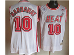 Miami Heat #10 Tim Hardaway White Hardwood Classics Jersey