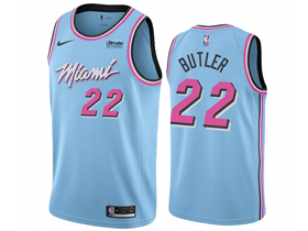 Miami Heat #22 Jimmy Butler 2019-20 Light Blue City Edition Swingman Jersey