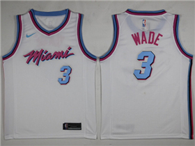 Miami Heat #3 Dwyane Wade White City Edition Swingman Jersey