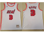 Miami Heat #3 Dwyane Wade White Hardwood Classics Jersey