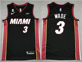 Miami Heat #3 Dwyane Wade Black Swingman Jersey