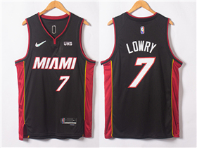 Miami Heat #7 Kyle Lowry Black Swingman Jersey