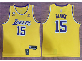 Los Angeles Lakers #15 Austin Reaves Gold Swingman Jersey