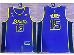 Los Angeles Lakers #15 Austin Reaves 2022-23 Purple Statement Swingman Jersey