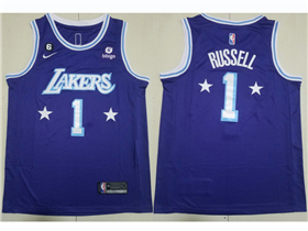 Los Angeles Lakers #1 D'Angelo Russell 2021-22 Purple City Edition Swingman Jersey