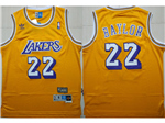 Los Angeles Lakers #22 Elgin Baylor Gold Hardwood Classics Jersey