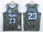 Los Angeles Lakers #23 Lebron James 1996-97 Camo Hardwood Classics Jersey