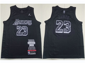 Los Angeles Lakers #23 LeBron James Black MVP Honor Edition Swingman Jersey