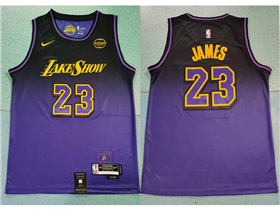 Los Angeles Lakers #23 Lebron James 2024-25 Purple City Edition Swingman Jersey