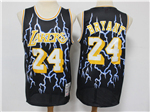 Los Angeles Lakers #24 Kobe Bryant Black Lighting Hardwood Classics Jersey