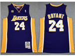 Los Angeles Lakers #24 Kobe Bryant 2007-08 Purple 60th Anniversary Hardwood Classics Jersey