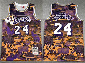 Los Angeles Lakers #24 Kobe Bryant Year Of the Rabbit Gold Hardwood Classics Jersey