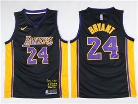 Los Angeles Lakers #24 Kobe Bryant Black Black Mamba Swingman Jersey