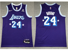 Los Angeles Lakers #24 Kobe Bryant 2021-22 Purple City Edition Swingman Jersey