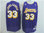 Los Angeles Lakers #33 Kareem Abdul-Jabbar Purple Hardwood Classics Jersey