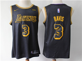 Los Angeles Lakers #3 Anthony Davis Black City Edition Swingman Jersey