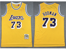 Los Angeles Lakers #73 Dennis Rodman 1998-99 Gold Hardwood Classics Jersey