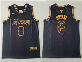 Los Angeles Lakers #8 Kobe Bryant Black Gold Black Mamba Forever Legend Jersey