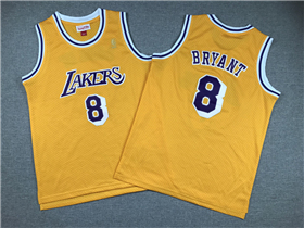 Los Angeles Lakers #8 Kobe Bryant Youth 1996-97 Gold Hardwood Classics Jersey