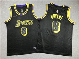 Los Angeles Lakers #8 Kobe Bryant Youth Black City Edition Swingman Jersey