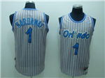 Orlando Magic #1 Anfernee Hardaway Throwback Gray Jersey