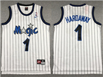 Orlando Magic #1 Anfernee Hardaway Throwback White Jersey