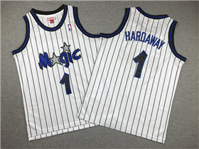 Orlando Magic #1 Anfernee Hardaway Youth 1993-94 White Hardwood Classics Jersey